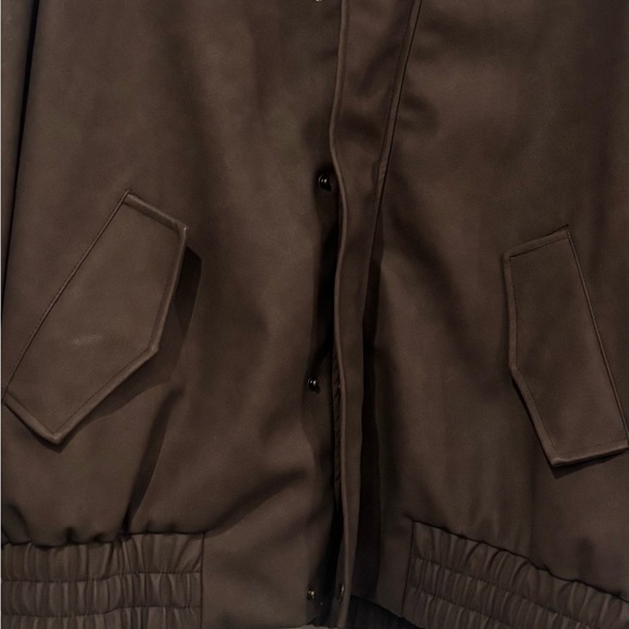 Edikted Mori Oversized Faux Dark
Leather Jacket in size small - Picture 16 of 16